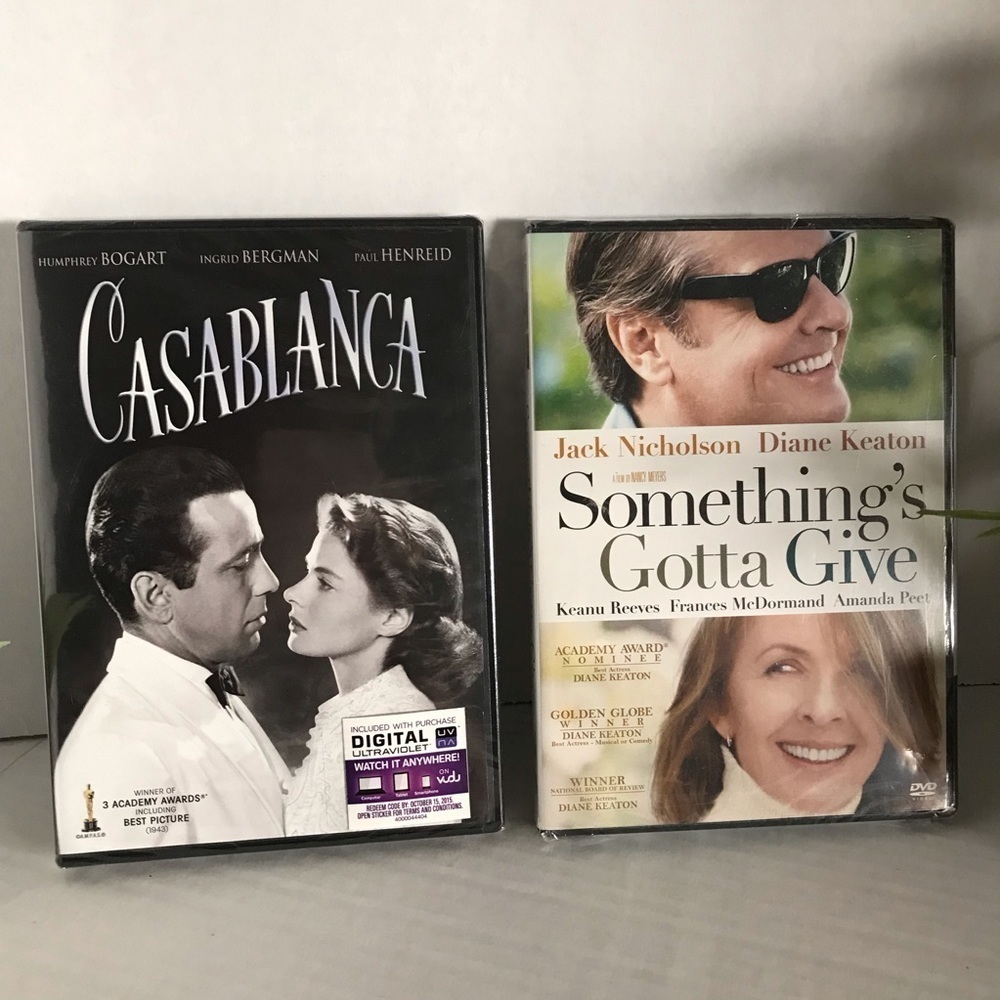 NWT - 2 DVD's - Casablanca and  Something's Gotta Give